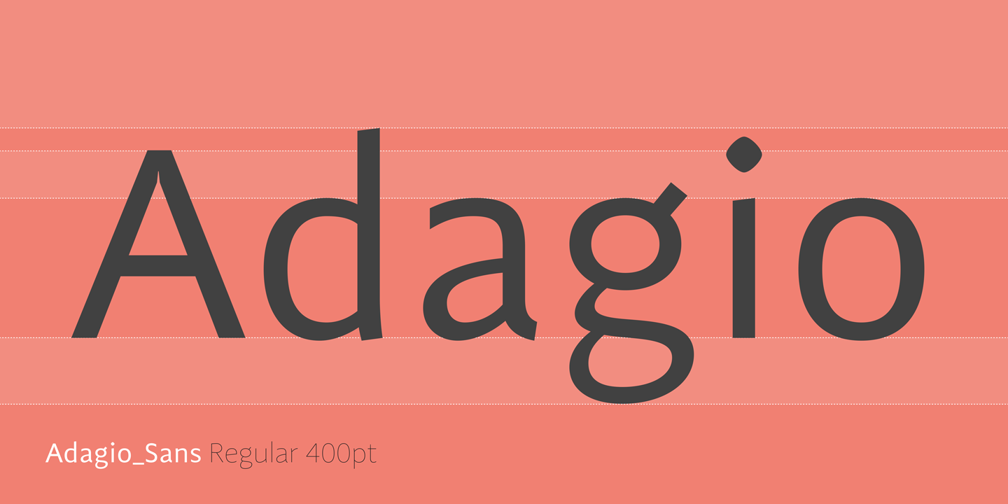 Пример шрифта Adagio Sans #1